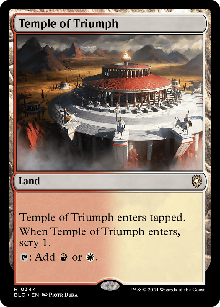 Temple of Triumph (BLC-344) - Bloomburrow Commander