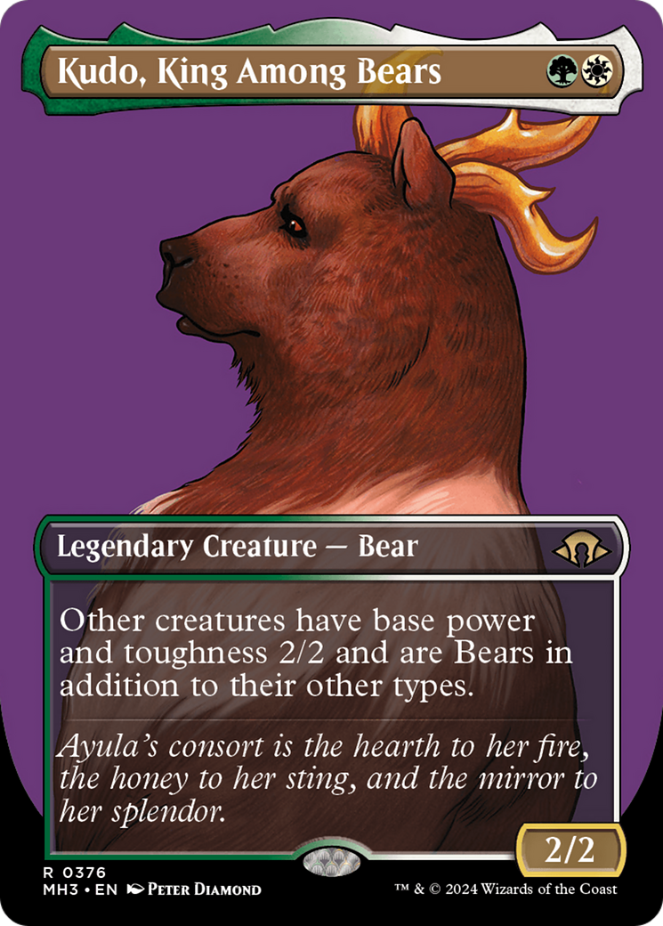 Kudo, King Among Bears (Borderless) (MH3-376) - Modern Horizons 3