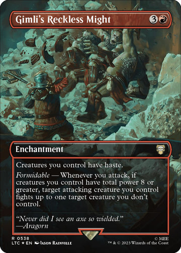 Gimli's Reckless Might (Borderless) (Surge Foil)