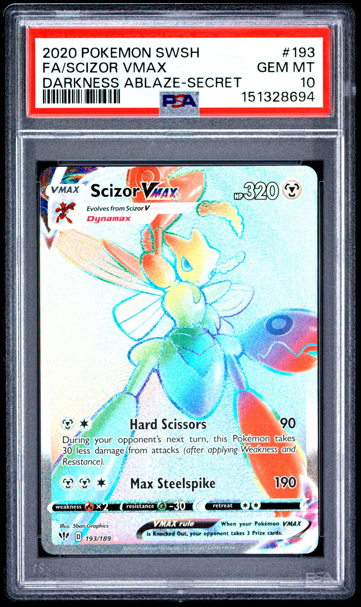 Dark Dragonite 22 Team Rocket 1st Edition PSA 9 back - cert 51970362