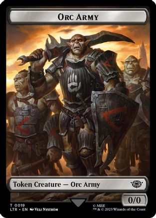 Orc Army (0019) // Food (0023) Double-Sided Token (Surge Foil) (LTR-19 // 23) - The Lord of the Rings: Tales of Middle-earth Foil
