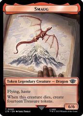 Smaug // Food (0023) Double-Sided Token (Surge Foil) (LTR-20 // 23) - The Lord of the Rings: Tales of Middle-earth Foil