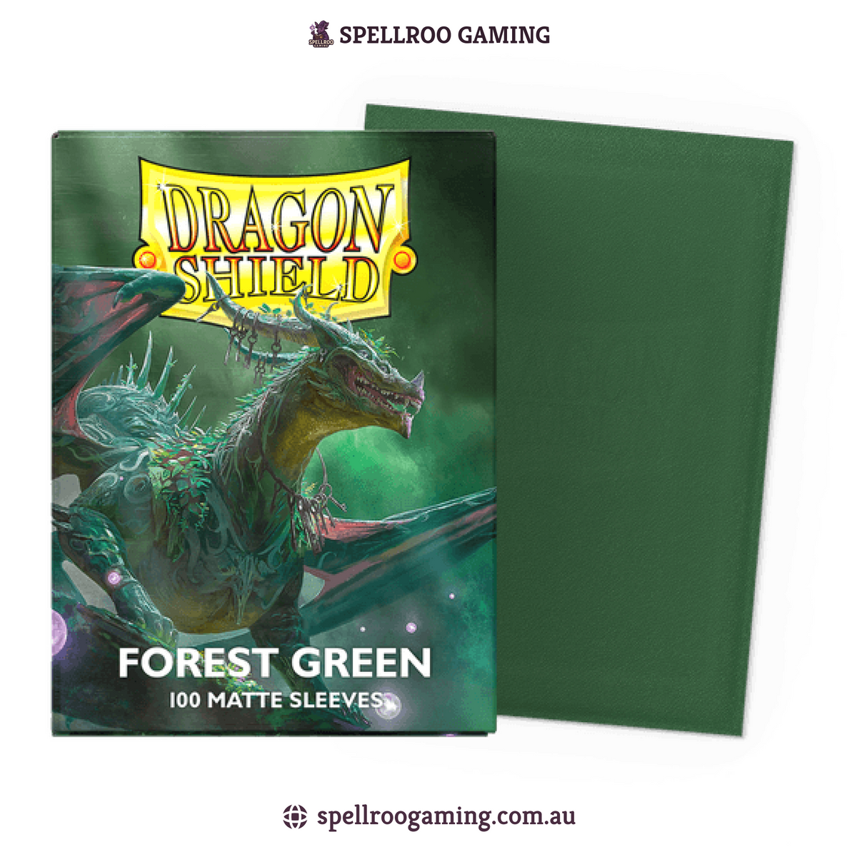 Dragon Shield: Matte - Forest Green - Standard Size - 100 Sleeves