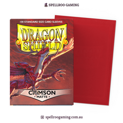Dragon Shield: Matte - Crimson - Standard Size - 100 Sleeves