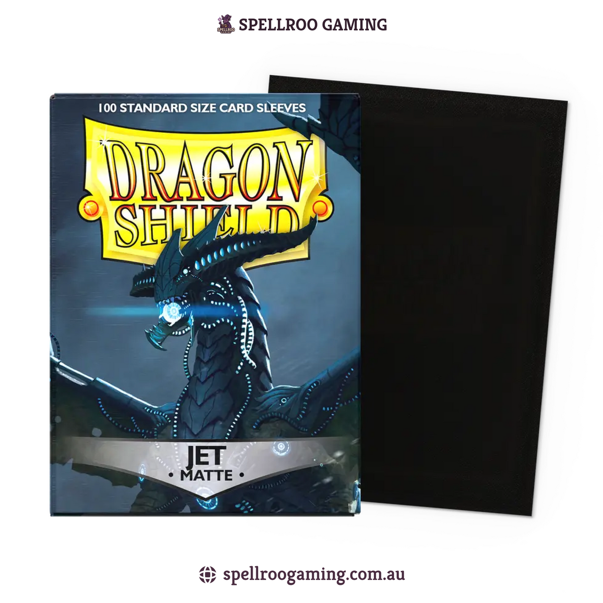 Dragon Shield: Matte - Jet - Standard Size - 100 Sleeves