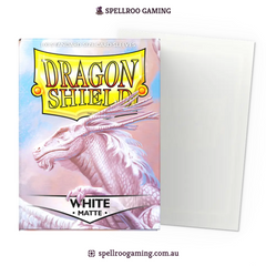 Dragon Shield: Matte - White - Standard Size - 100 Sleeves