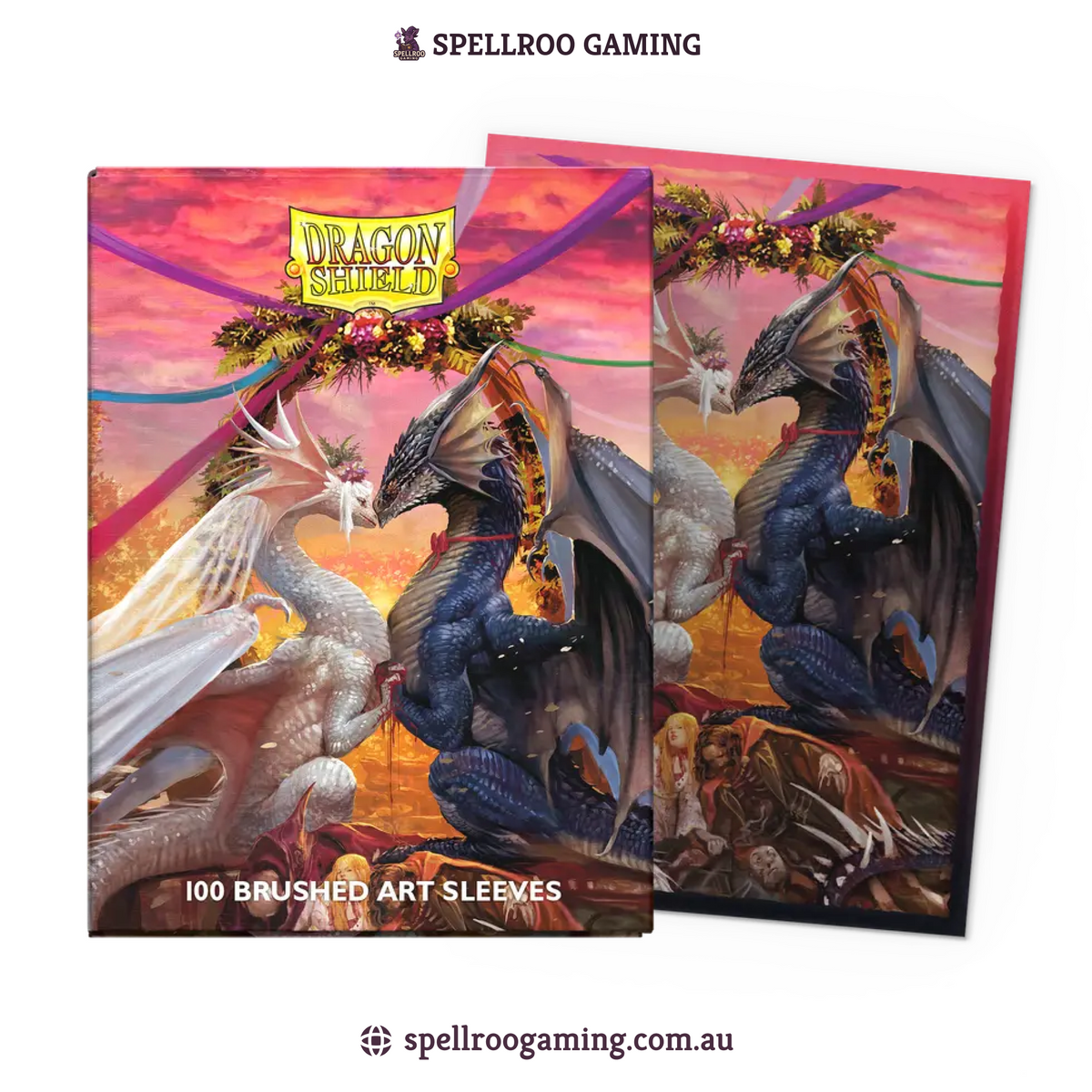 Dragon Shield: Brushed Art - Valentine Dragons 2023 - Standard Size - 100 Sleeves