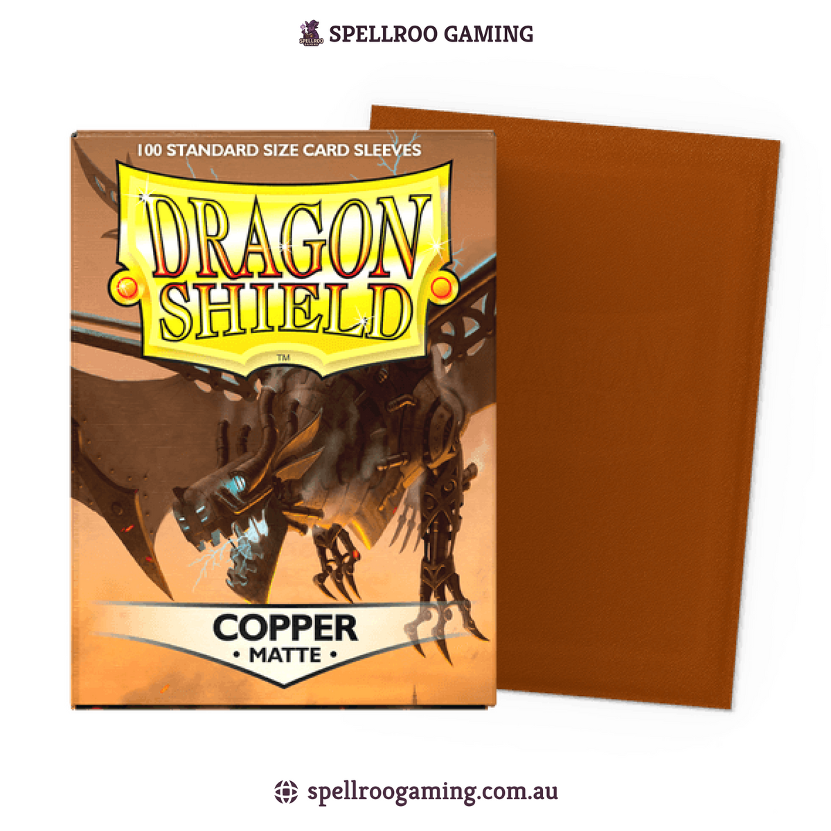 Dragon Shield: Matte - Copper - Standard Size - 100 Sleeves