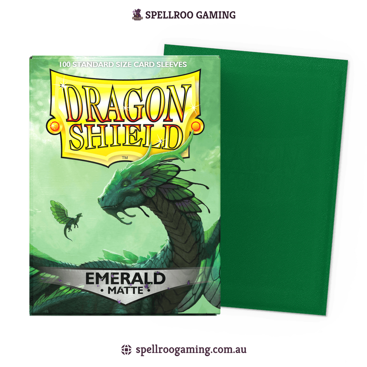 Dragon Shield: Matte - Emerald - Standard Size - 100 Sleeves