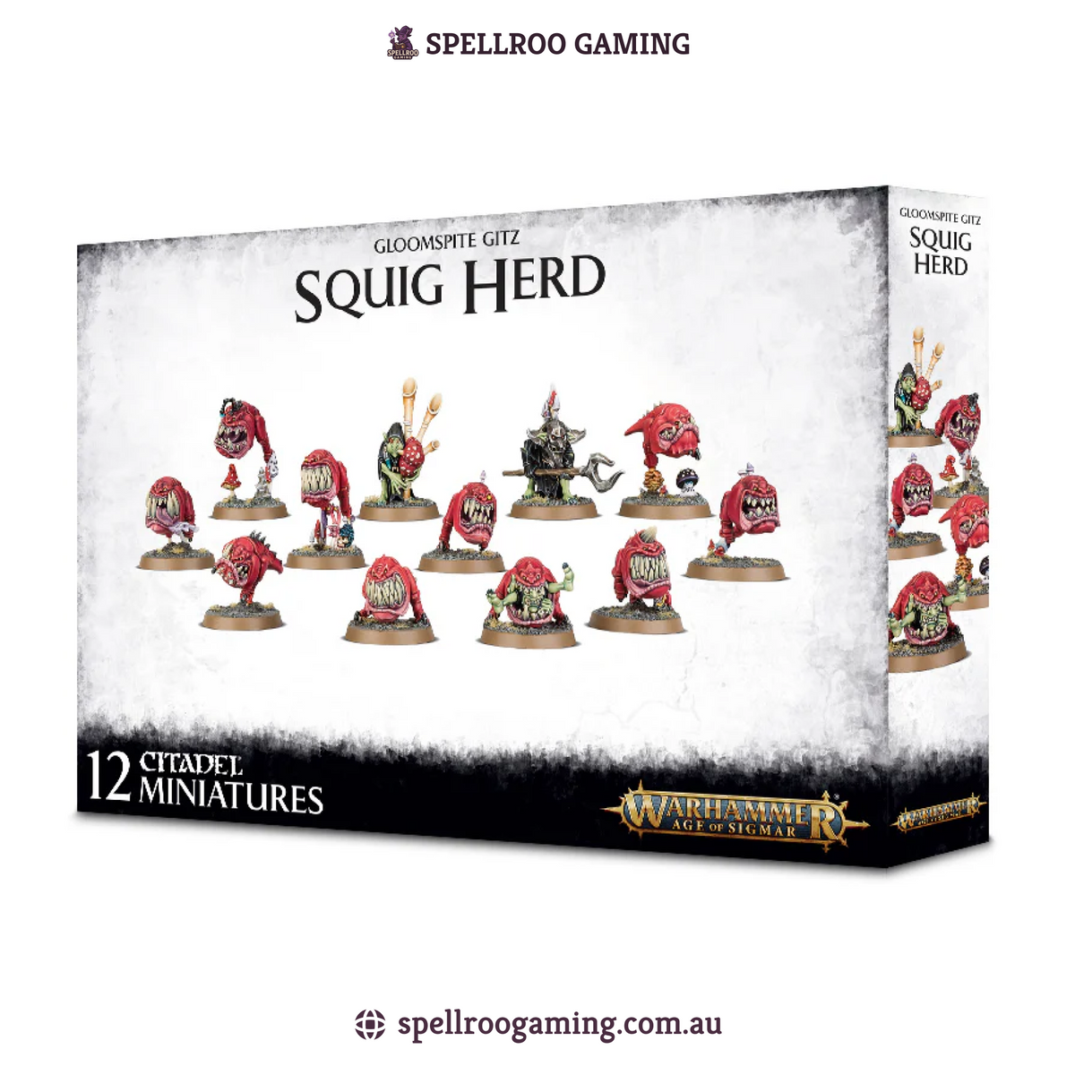 Warhammer: Age of Sigmar - Gloomspite Gitz – Squig Herd (12 Citadel Miniatures)