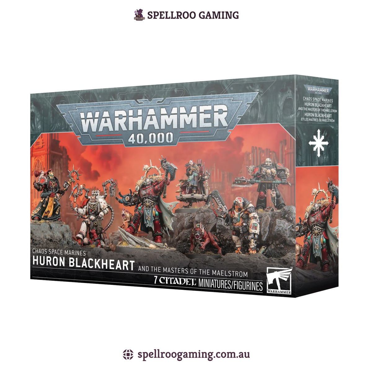 Warhammer: 40K – Chaos Space Marines - Huron Blackheart (7 Miniatures) (PREORDER)