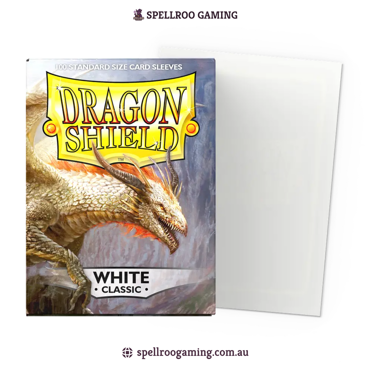 Dragon Shield: Classic - White - Standard Size - 100 Sleeves