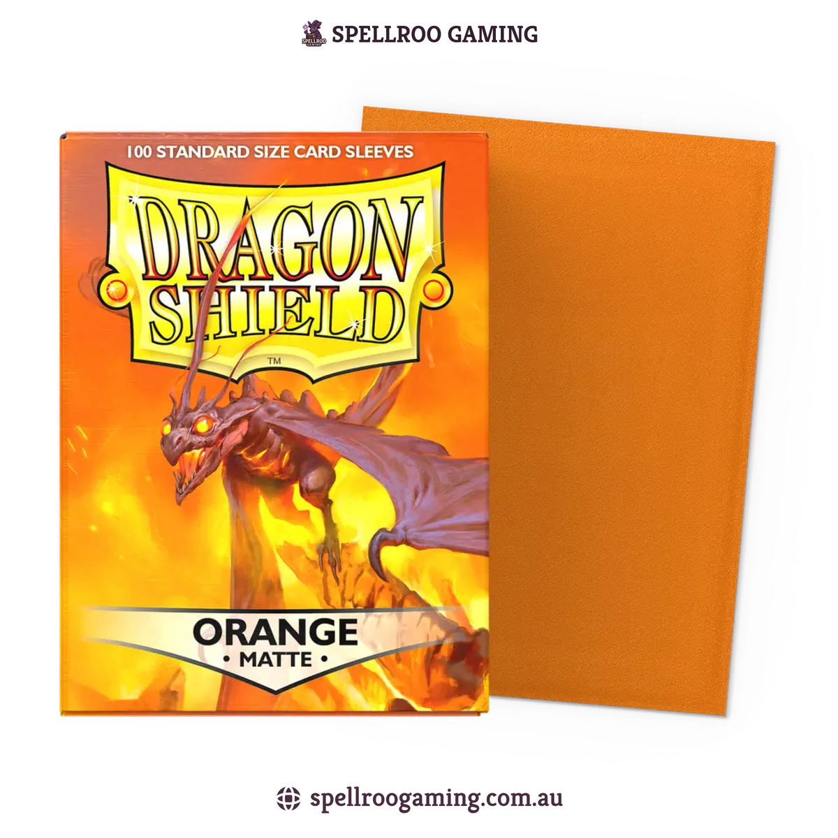 Dragon Shield: Matte - Orange - Standard Size - 100 Sleeves