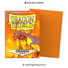 Dragon Shield: Matte - Orange - Standard Size - 100 Sleeves