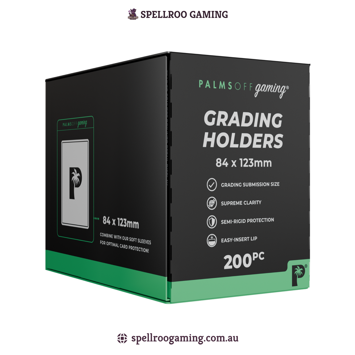 Palms Off: Semi Rigid Grading Holders Case (200 pc) - 83 x 123mm
