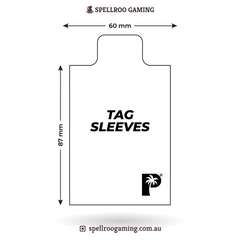 Palms Off: Tag Sleeves (100 pc) - 87 x 60mm