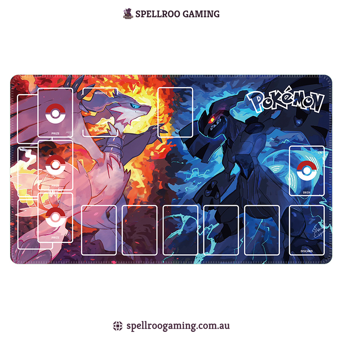 Pokemon TCG: Single Playmat (3mm) - Reshiram & Zekrom 1 – English