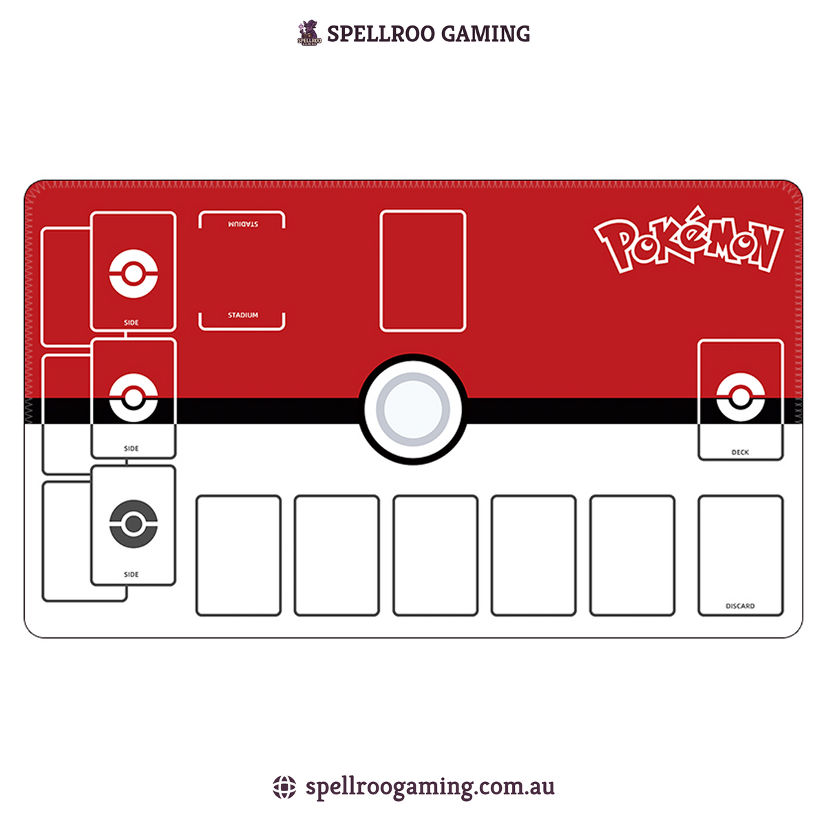 Pokemon TCG: Single Playmat (3mm) – Pokeball 1 – English