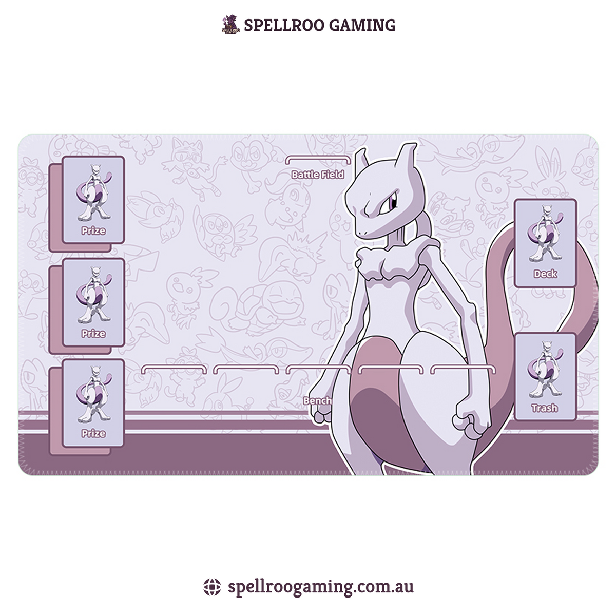 Pokemon TCG: Single Playmat (3mm) – Mewtwo 1 – English