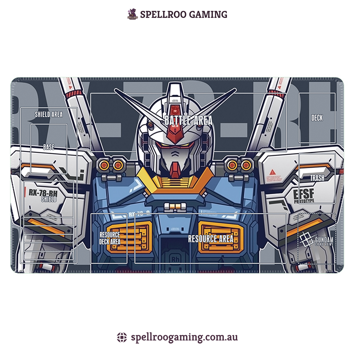 Gundam TCG Card Game: Single Playmat (3mm) - RX-78-RH 1 – English