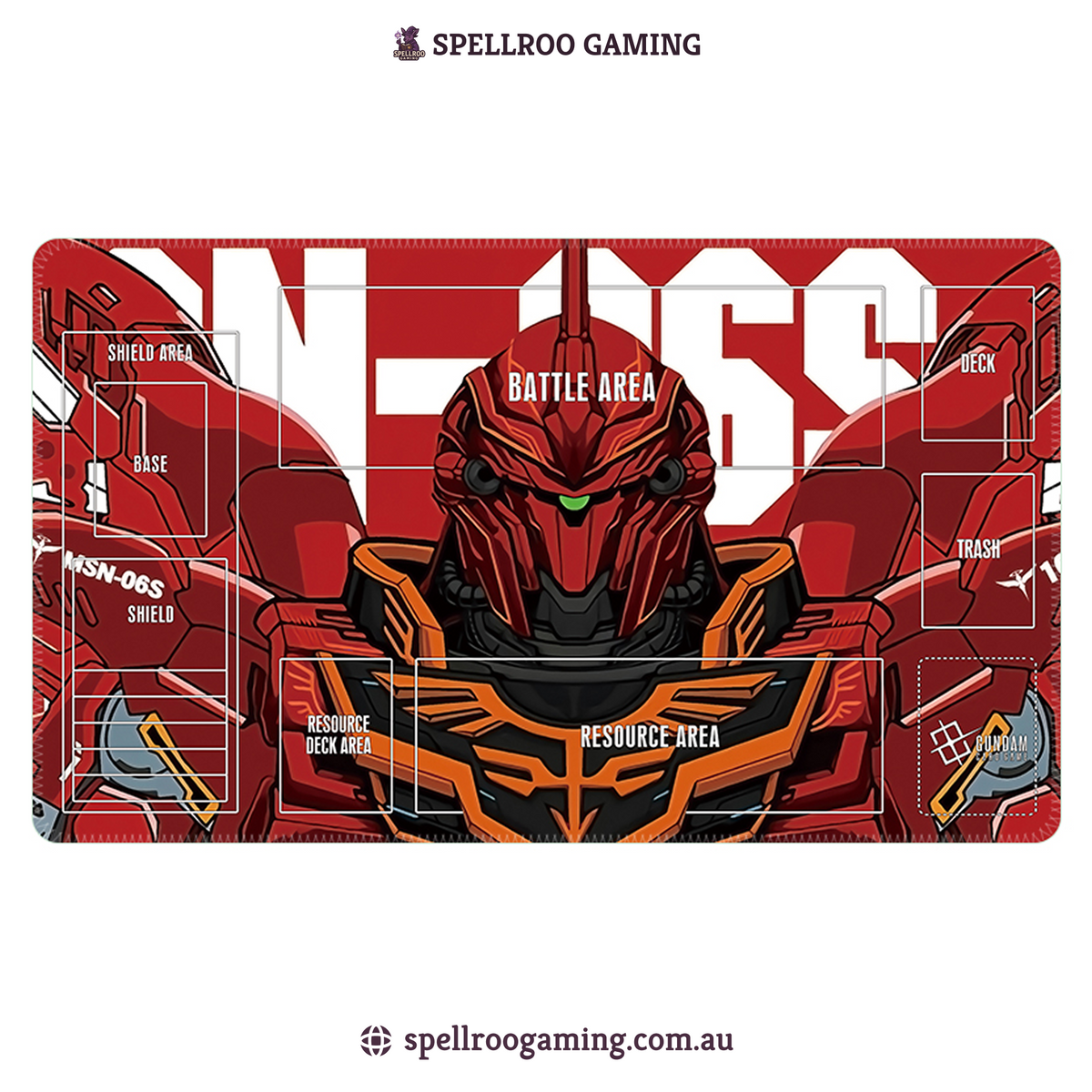Gundam TCG Card Game: Single Playmat (3mm) - MSN-06S Sinanju 1 – English