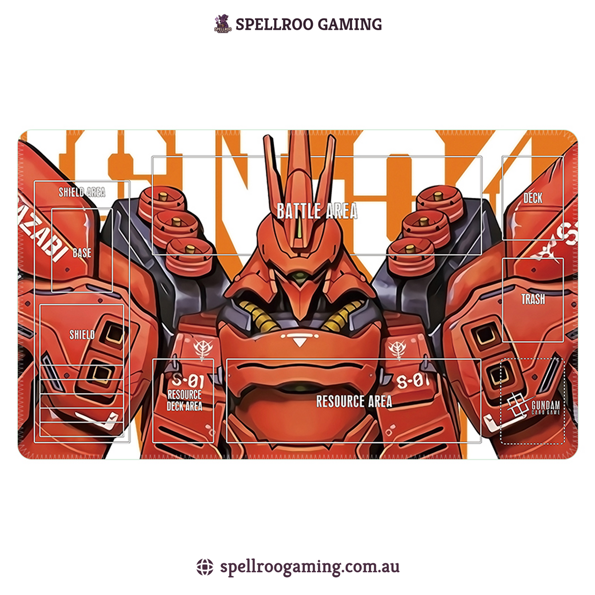 Gundam TCG Card Game: Single Playmat (3mm) - MSN-04 Sazabi 1 – English