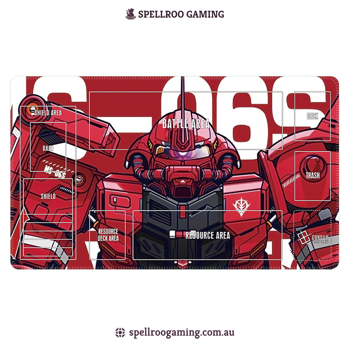 Gundam TCG Card Game: Single Playmat (3mm) - MS-06S Zaku II 1 – English