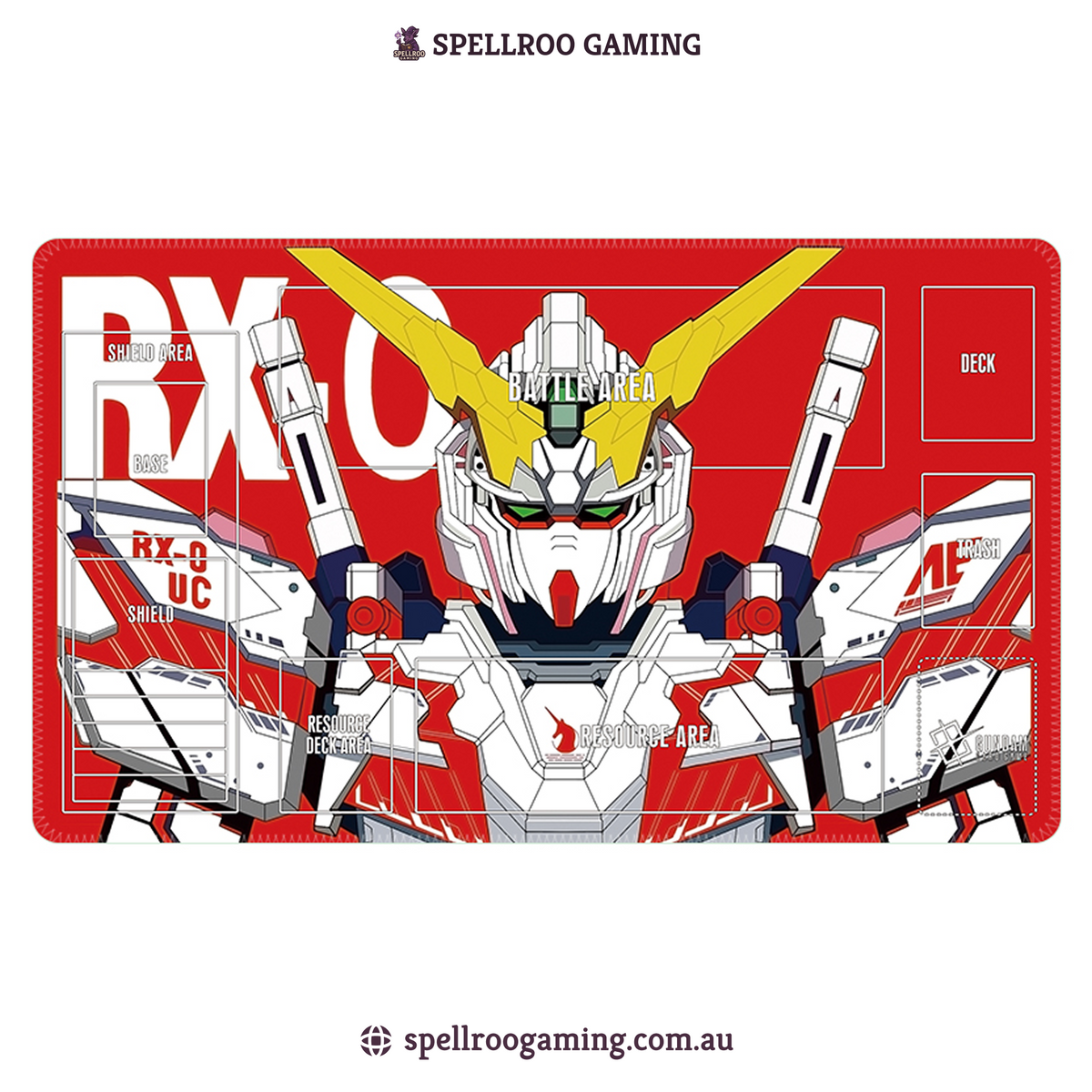 Gundam TCG Card Game: Single Playmat (3mm) - RX-0 Unicorn 3 – English