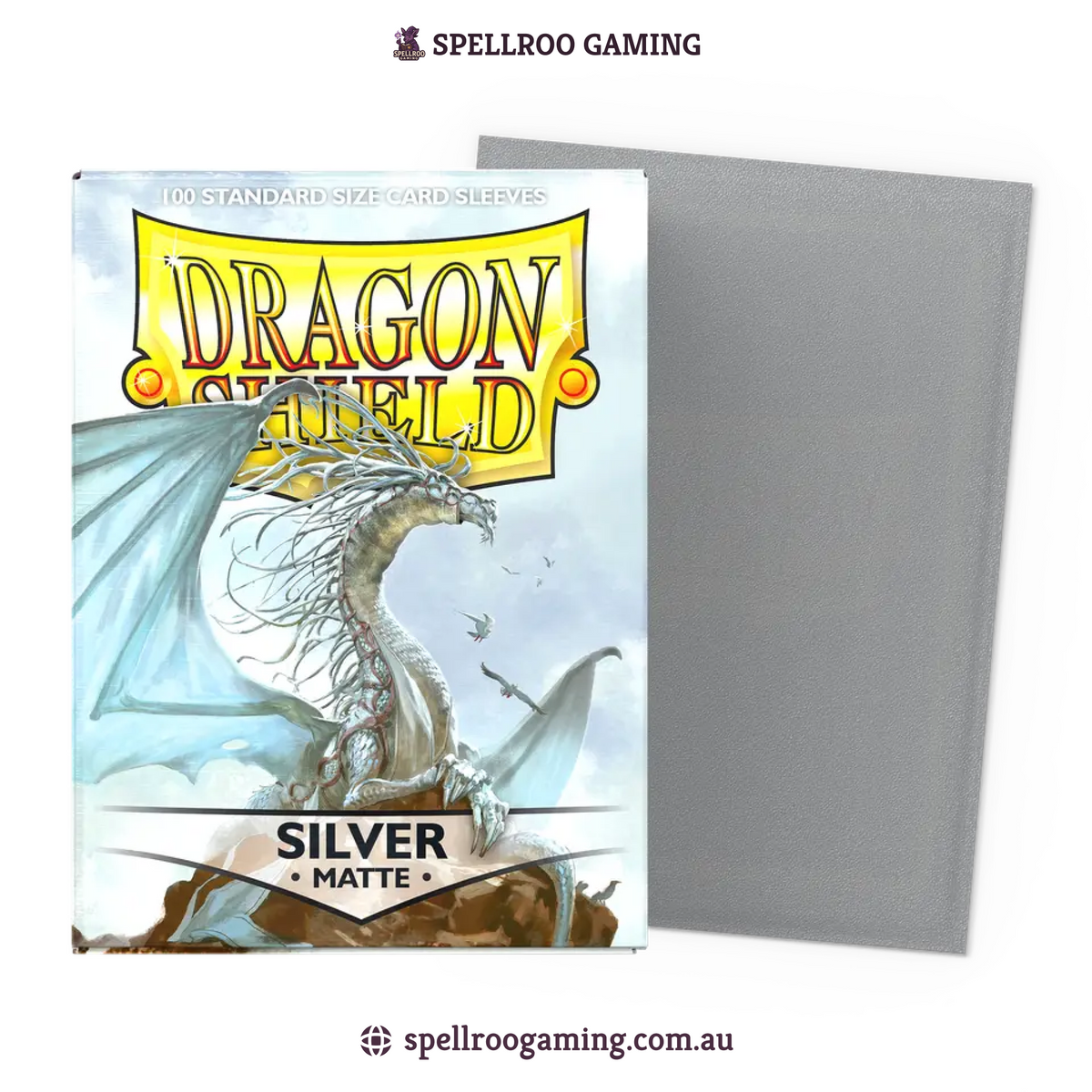 Dragon Shield: Matte - Sliver - Standard Size - 100 Sleeves