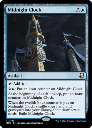 Midnight Clock (Ripple Foil) (M3C-189) - Modern Horizons 3 Commander Foil