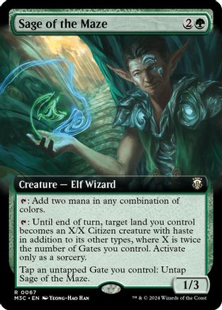 Sage of the Maze (Extended Art) (Ripple Foil) (M3C-067) - Modern Horizons 3 Commander Foil