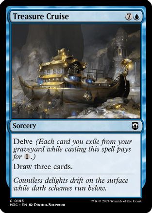 Treasure Cruise (Ripple Foil) (M3C-195) - Modern Horizons 3 Commander Foil