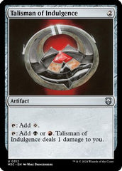 Talisman of Indulgence (Ripple Foil) (M3C-312) - Modern Horizons 3 Commander Foil