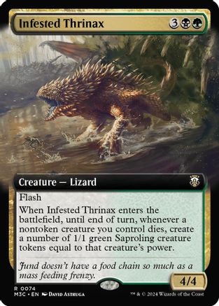 Infested Thrinax (Extended Art) (Ripple Foil) (M3C-074) - Modern Horizons 3 Commander Foil