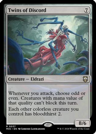 Twins of Discord (Ripple Foil) (M3C-037) - Modern Horizons 3 Commander Foil