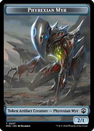 Phyrexian Myr // Servo Double-Sided Token (M3C-7 // 33) - Modern Horizons 3 Commander