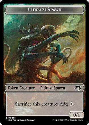 Eldrazi Spawn (Ripple Foil) // Eldrazi Scion Double-Sided Token (M3C-38 // 3) - Modern Horizons 3 Commander Foil
