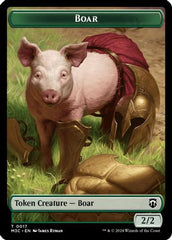 Boar (Ripple Foil) // Forest Dryad Double-Sided Token (M3C-17 // 19) - Modern Horizons 3 Commander Foil