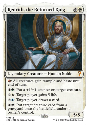 Kenrith, the Returned King (White Border)