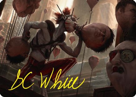 The Jolly Balloon Man Art Card (Gold-Stamped Signature) (ASDSK-018) - Art Series: Duskmourn: House of Horror