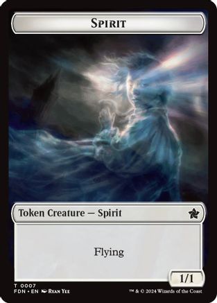 Spirit // Cat (0001) Doubled-Sided Token (FDN-1 // 7) - Foundations Foil