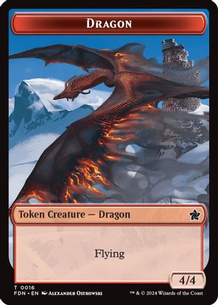 Dragon (0016) // Dragon (0017) Doubled-Sided Token (FDN-16 // 17) - Foundations