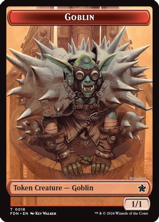 Goblin // Zombie Doubled-Sided Token (FDN-18 // 15) - Foundations