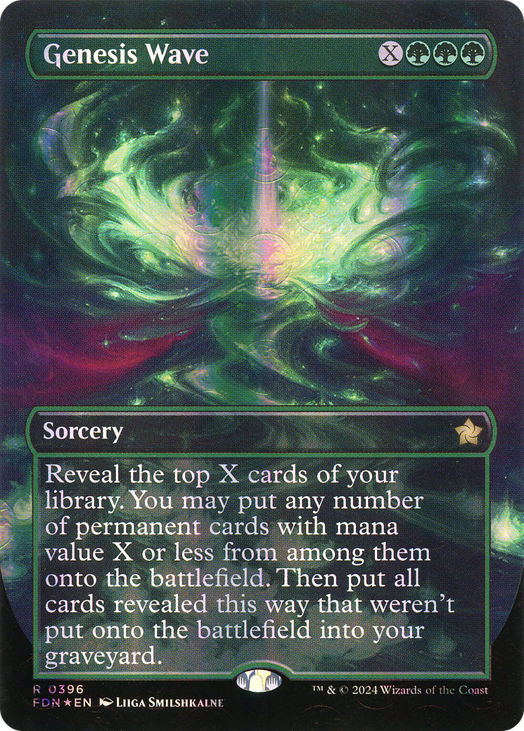 Genesis Wave (Borderless) (Mana Foil) (FDN-396) - Foundations Foil