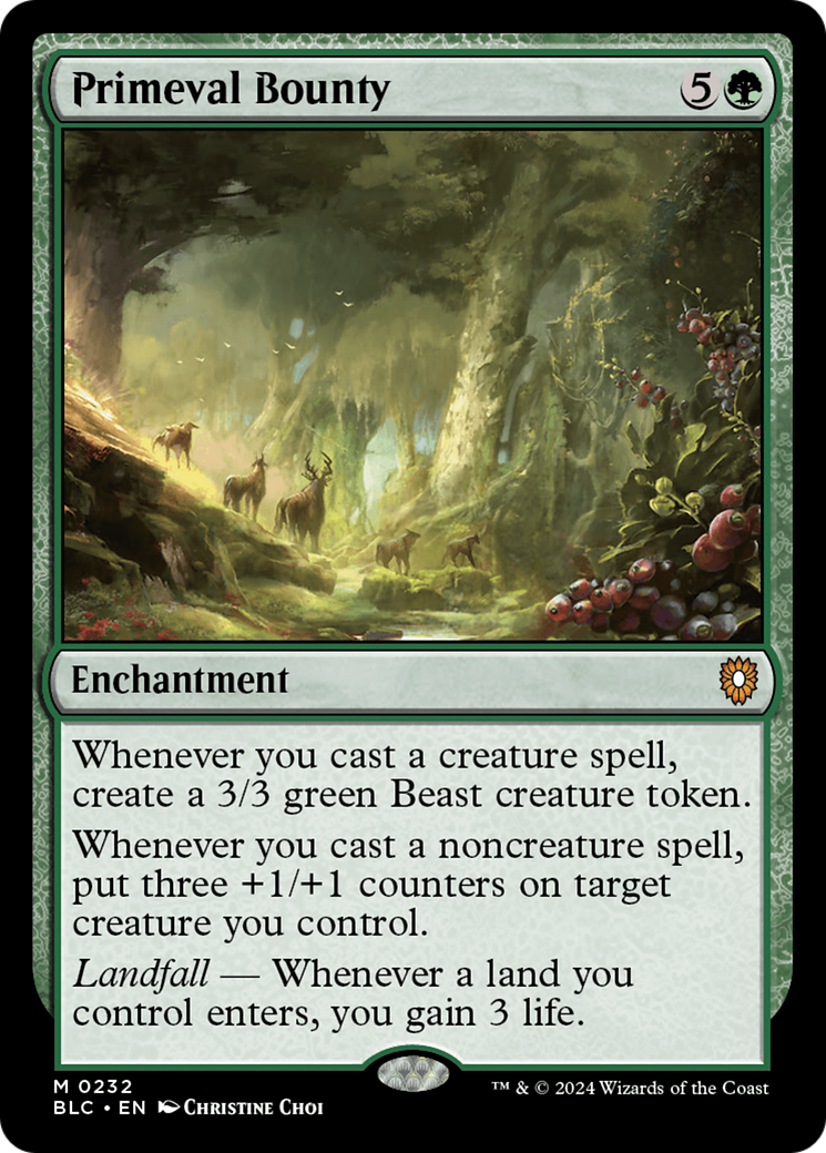 Primeval Bounty (BLC-232) - Bloomburrow Commander