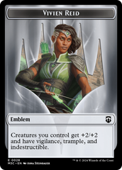 Vivien Reid Emblem (TM3C-028) - Modern Horizons 3 Commander Tokens