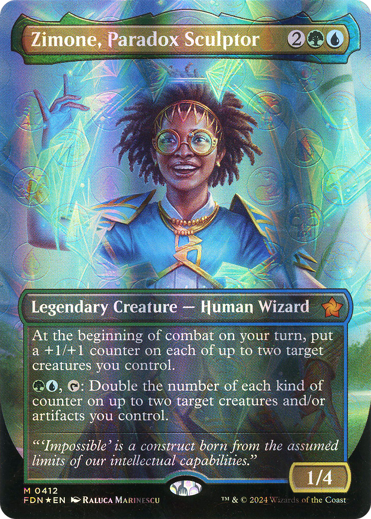 Zimone, Paradox Sculptor (Borderless) (Mana Foil) (FDN-412) - Foundations Foil