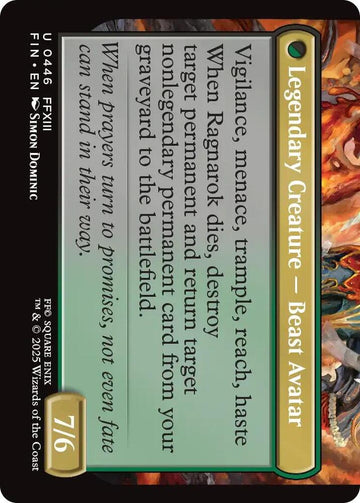 Fang, Fearless l'Cie (Extended Art) (Back)