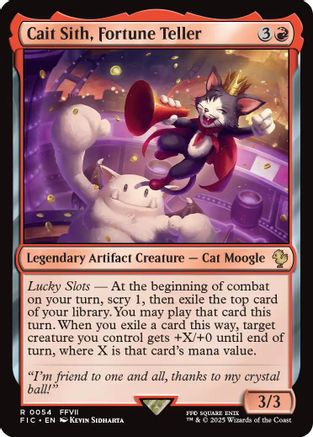 Cait Sith, Fortune Teller (Surge Foil) (FIC-054) - Commander: FINAL FANTASY Foil