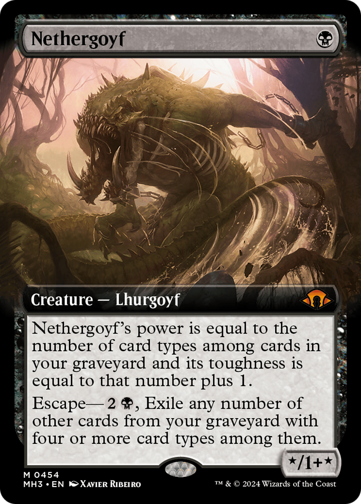 Nethergoyf (Extended Art) (MH3-454) - Modern Horizons 3: (Extended Art)